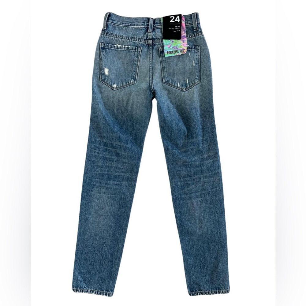 Aritzia Paradise Mine High Rise Straight Distressed Jeans